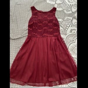Red sequin dress